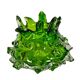 Vase à boutons en verre transparent et vert par Jan Beranek, République tchèque