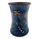 Poterie savoyarde bleue à motifs floraux
