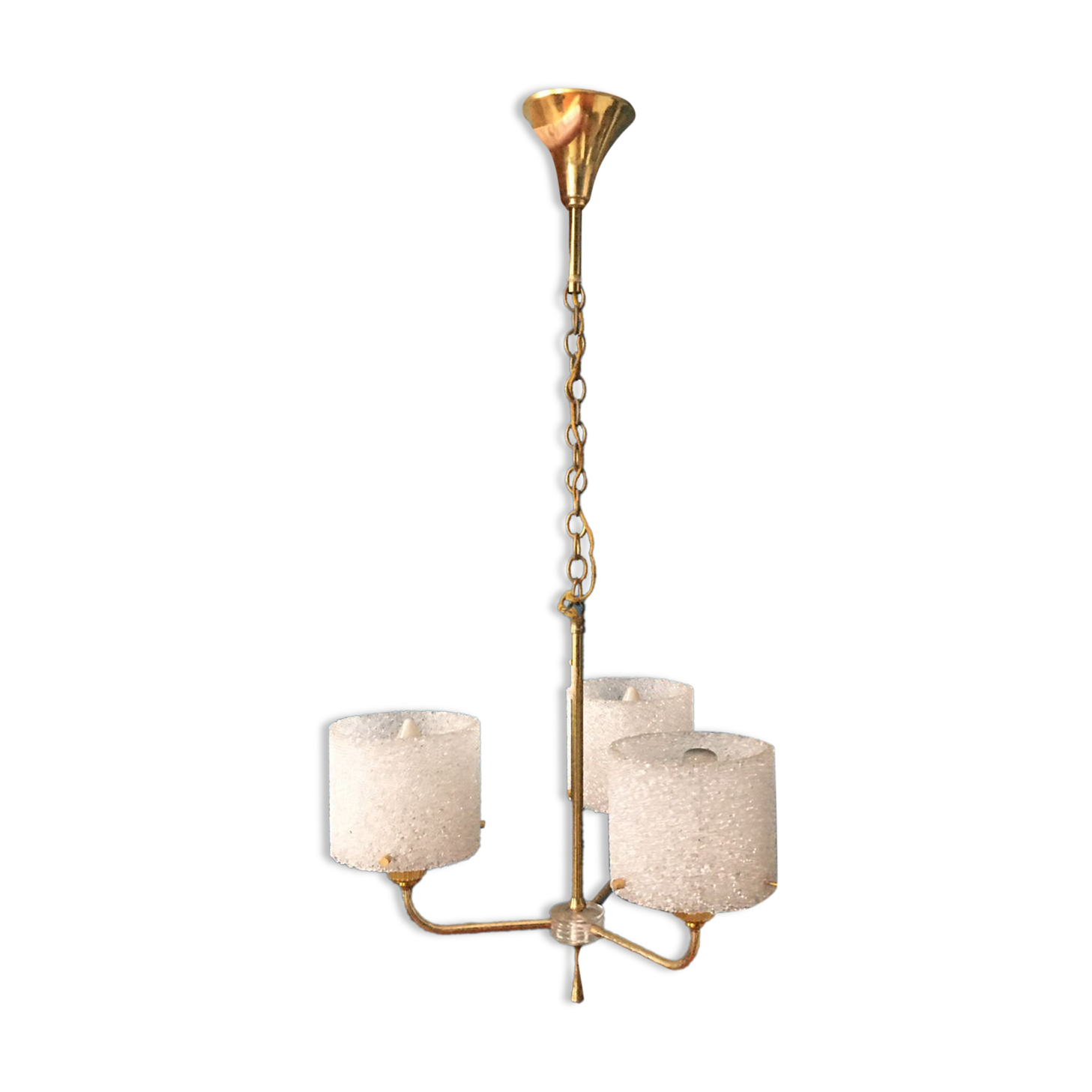 Suspension in perspex and brass