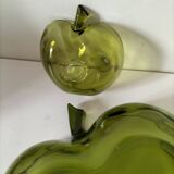 Fruit bowl + apple-shaped glass bowl