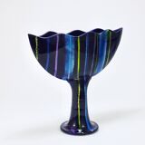 Large Postmodern Ceramic Vase by Jesper Packness, Memphis Style, Denmark