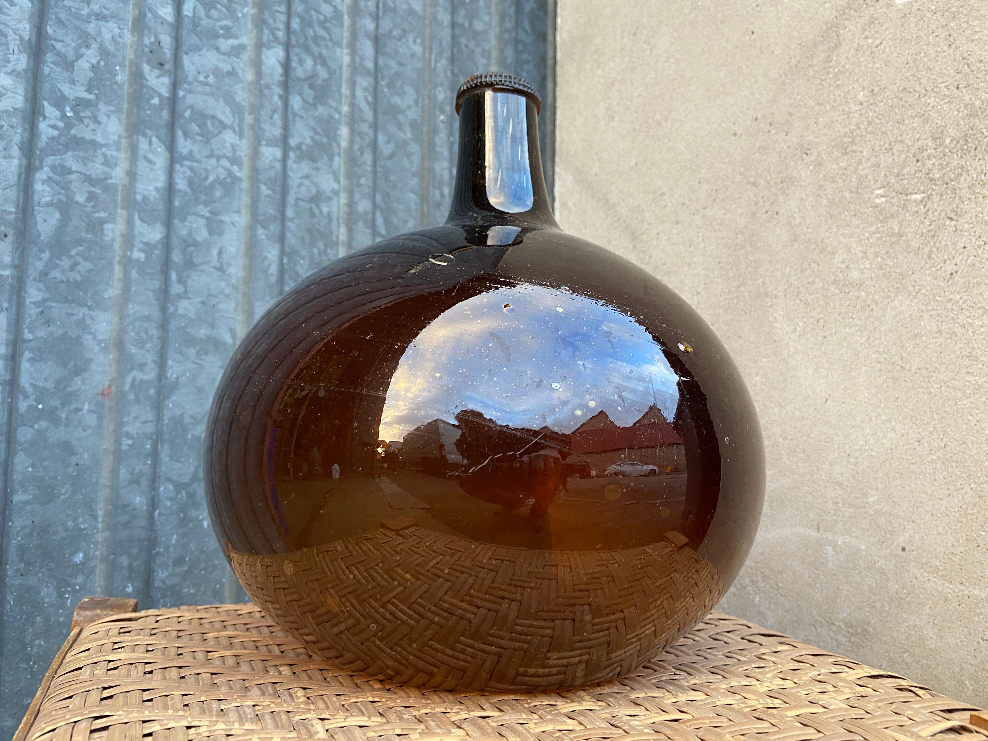 Demijohn Alsace amber brown 19th