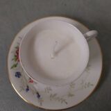 Handmade candle in old cup