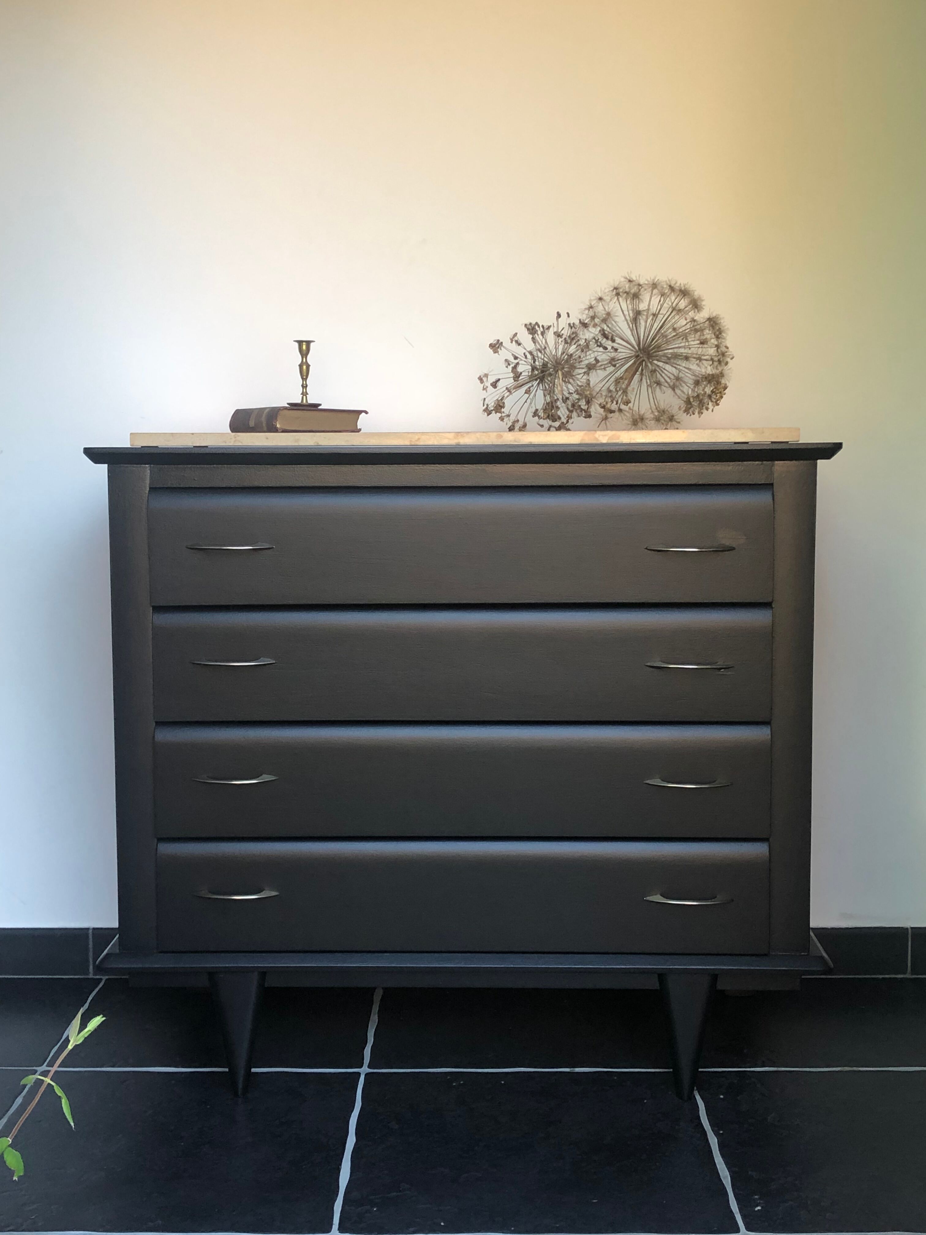 Black vintage dresser