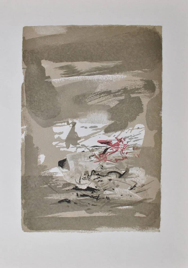 ZAO Wou-Ki: Sunset, Woodcut