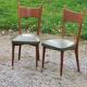 Pair of 50's Scandinavian style mahogany chairs