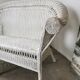 Wicker bench, rattan