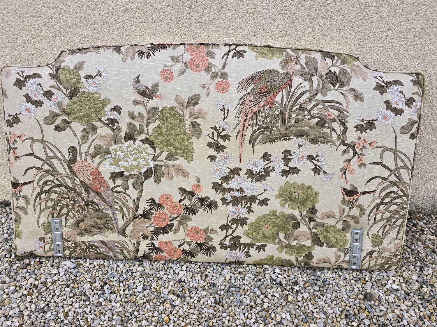 Vintage fabric headboard