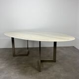 Oval marble table from the 70s