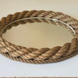 Round mirror in vintage rope 60