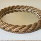 Round mirror in vintage rope 60