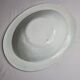 Plat décoratif ovale en pâte de verre, vert prairie et blanc, 45 cm