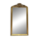 Antique mirror 173/94.5cm Louis-Philippe with a pediment and beaded overmantel.