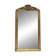 Miroir ancien 173/94,5cm Louis-Philippe à fronton et perlé trumeau
