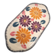 Floral cake dish in Boch brothers earthenware