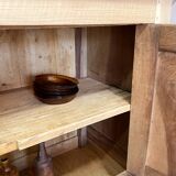 Antique two-body buffet in solid wood (restored)