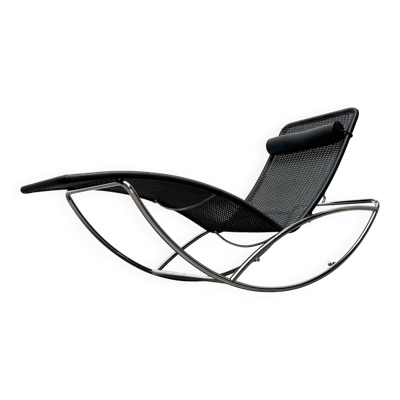 Chaise longue vintage modèle S 828 en acier tubulaire par Torben Skov pour Thonet, années 1980