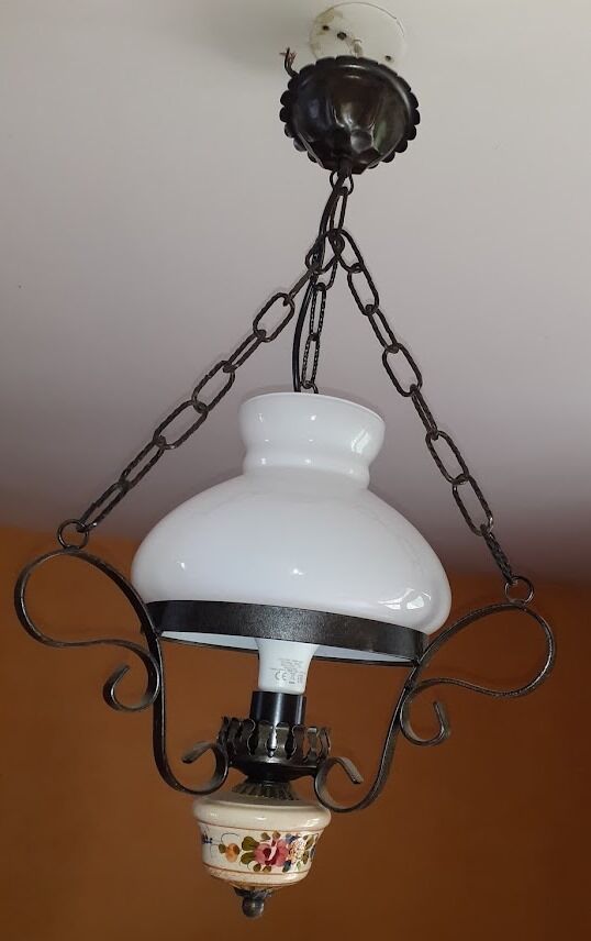 White opaline hanging