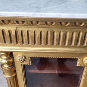 Louis xvi display cabinet in gilded wood
