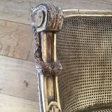 Louis XVI style caned bench
