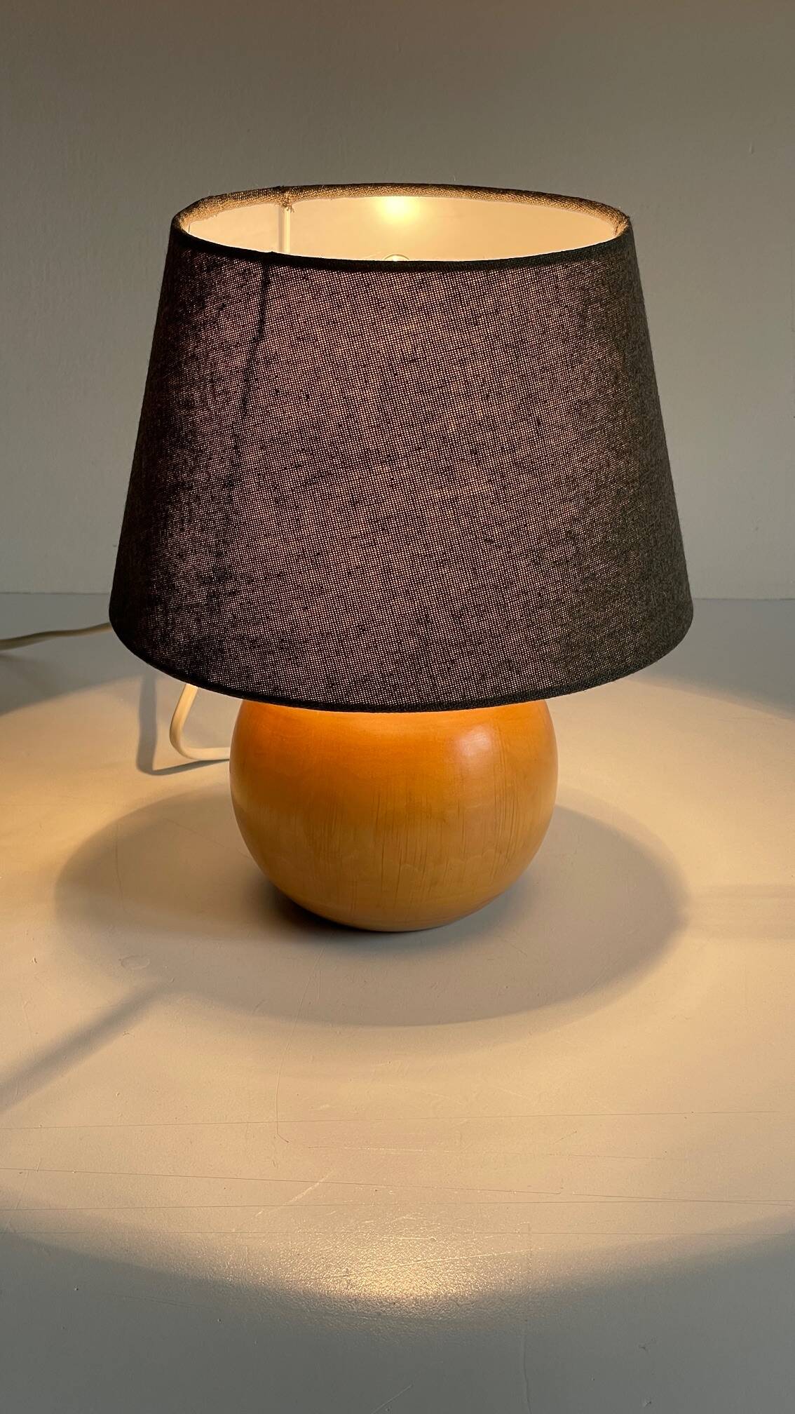 Solid wood ball lamp from the 70s
