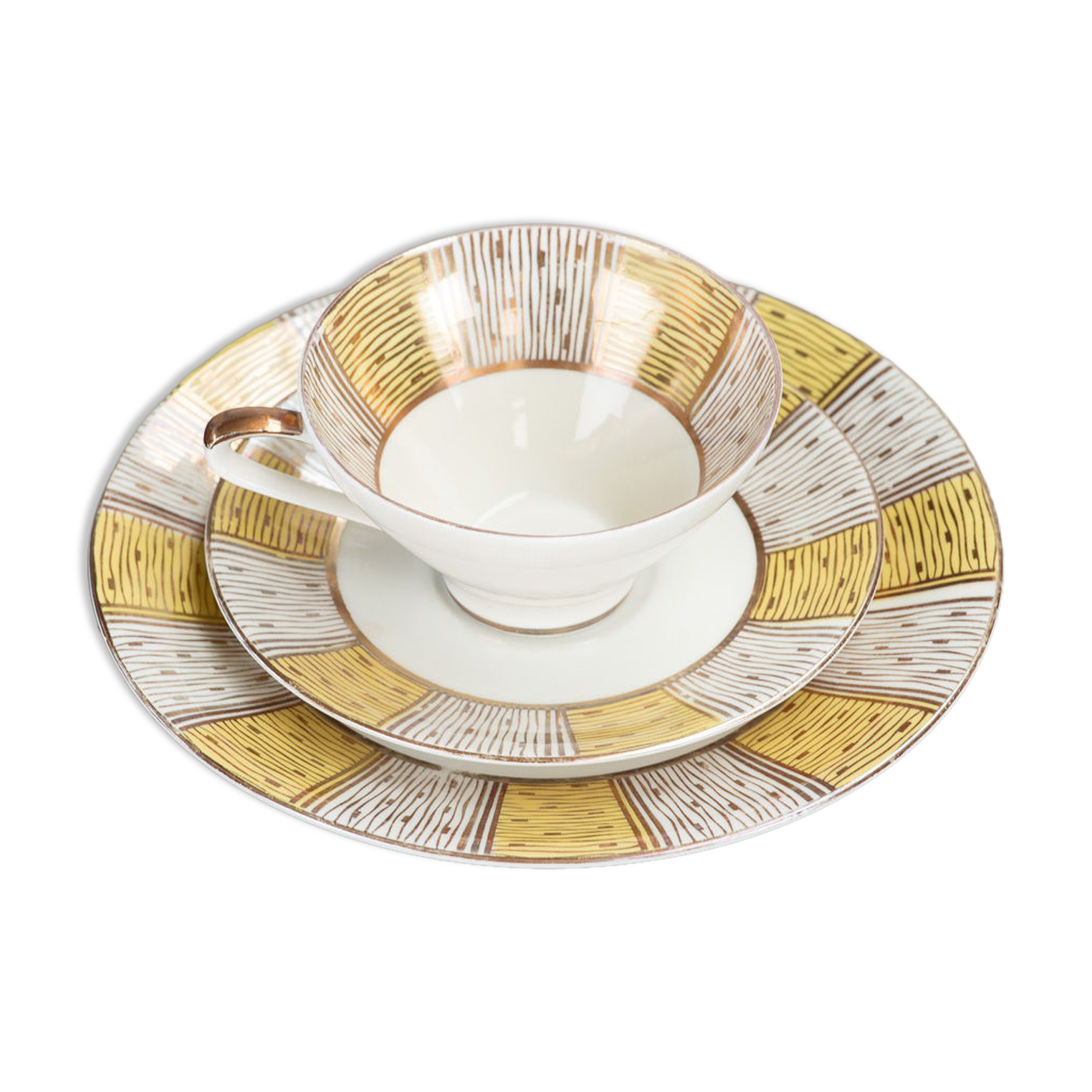 Porcelain cup and saucers set Bavaria 1950