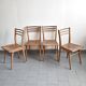 Suite de 4 chaises bistrot Luterma 1950 vintage
