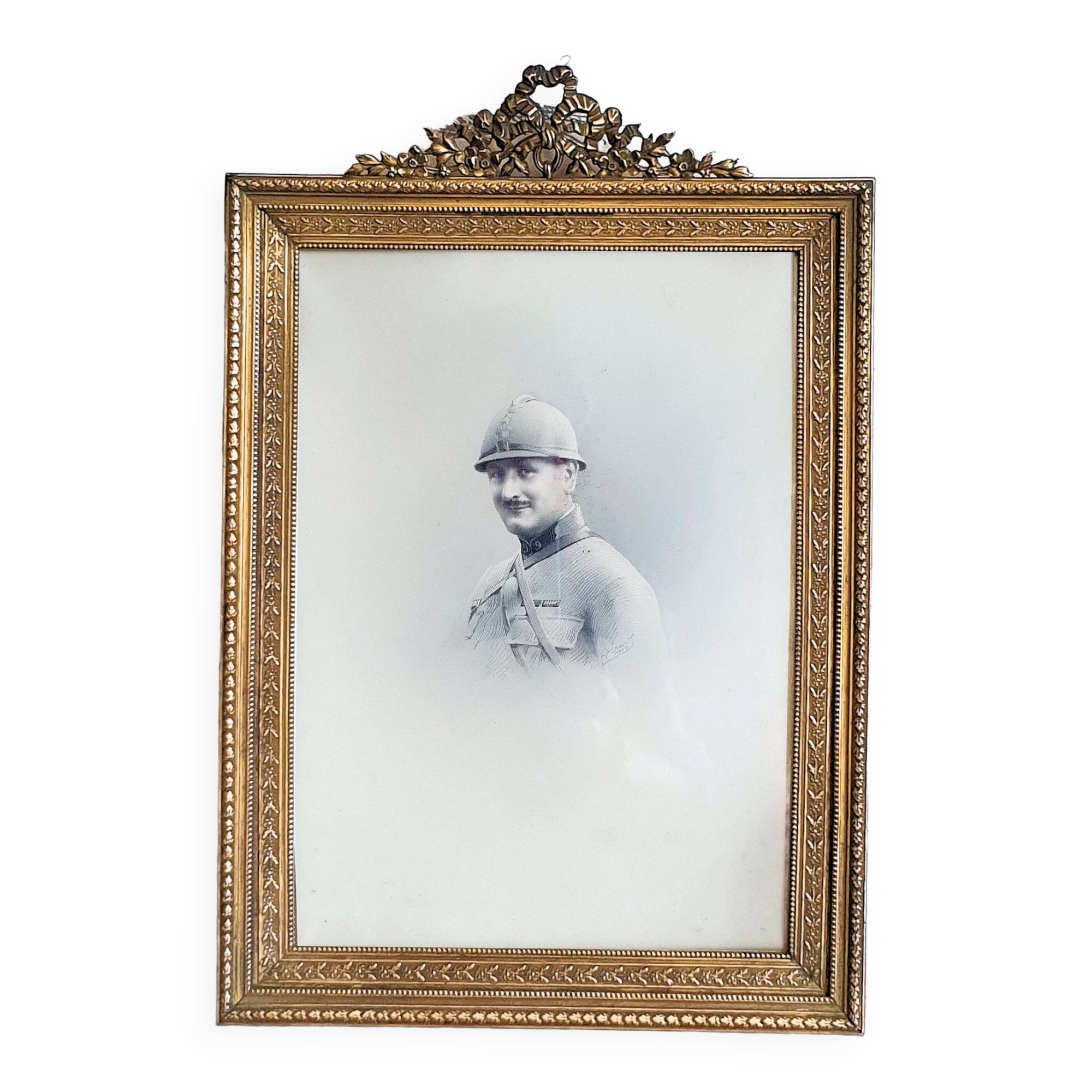 Cadre en laiton Napoléon III 30X21 cm