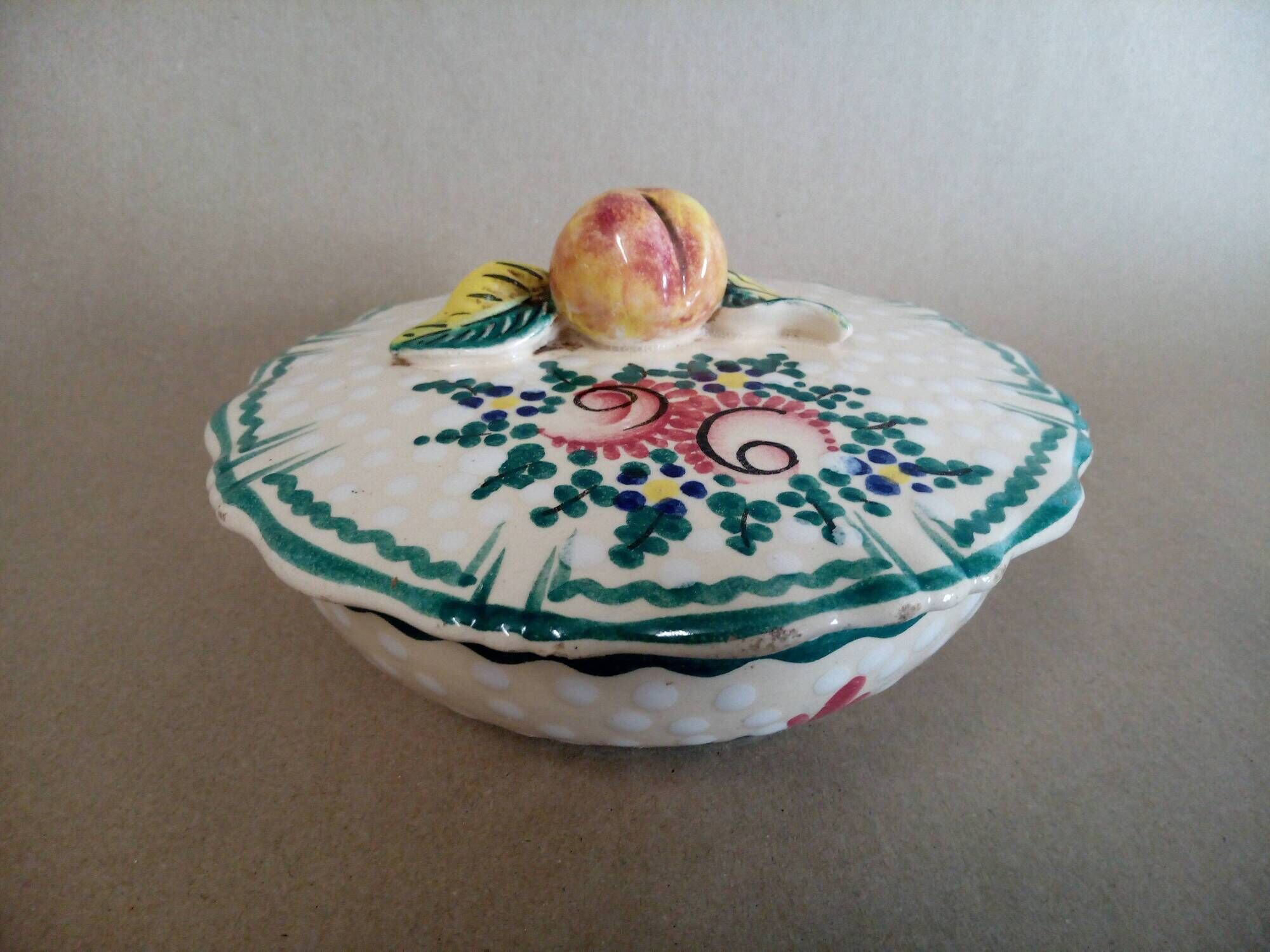 Old sugar bowl / sweet jar in earthenware - René Anchierri
