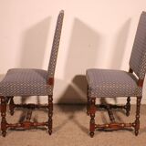 Two Louis XIII Walnut Chairs