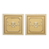 Antique decorative panels in neoclassical style made of poplar, 19th century.