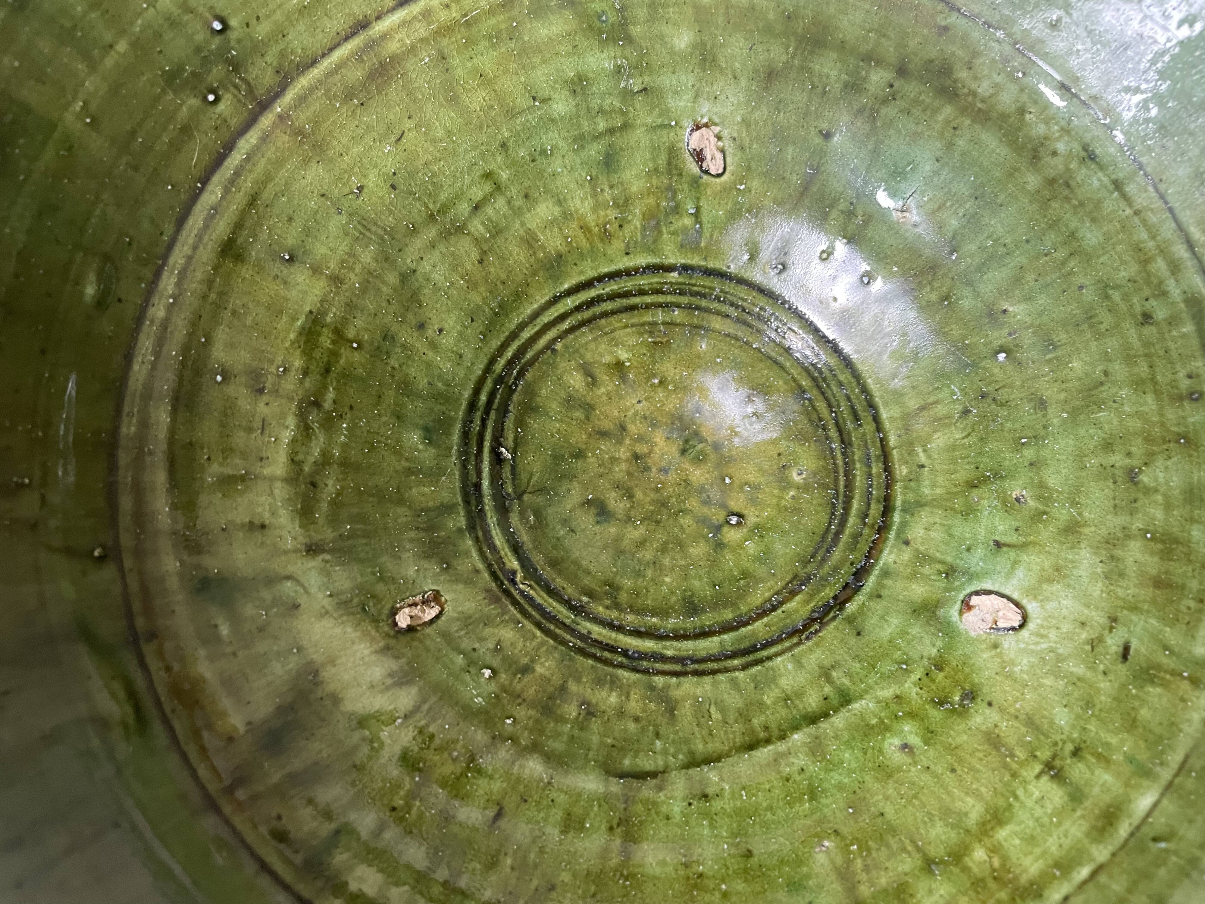 Emerald green Tamegroute salad bowl D28