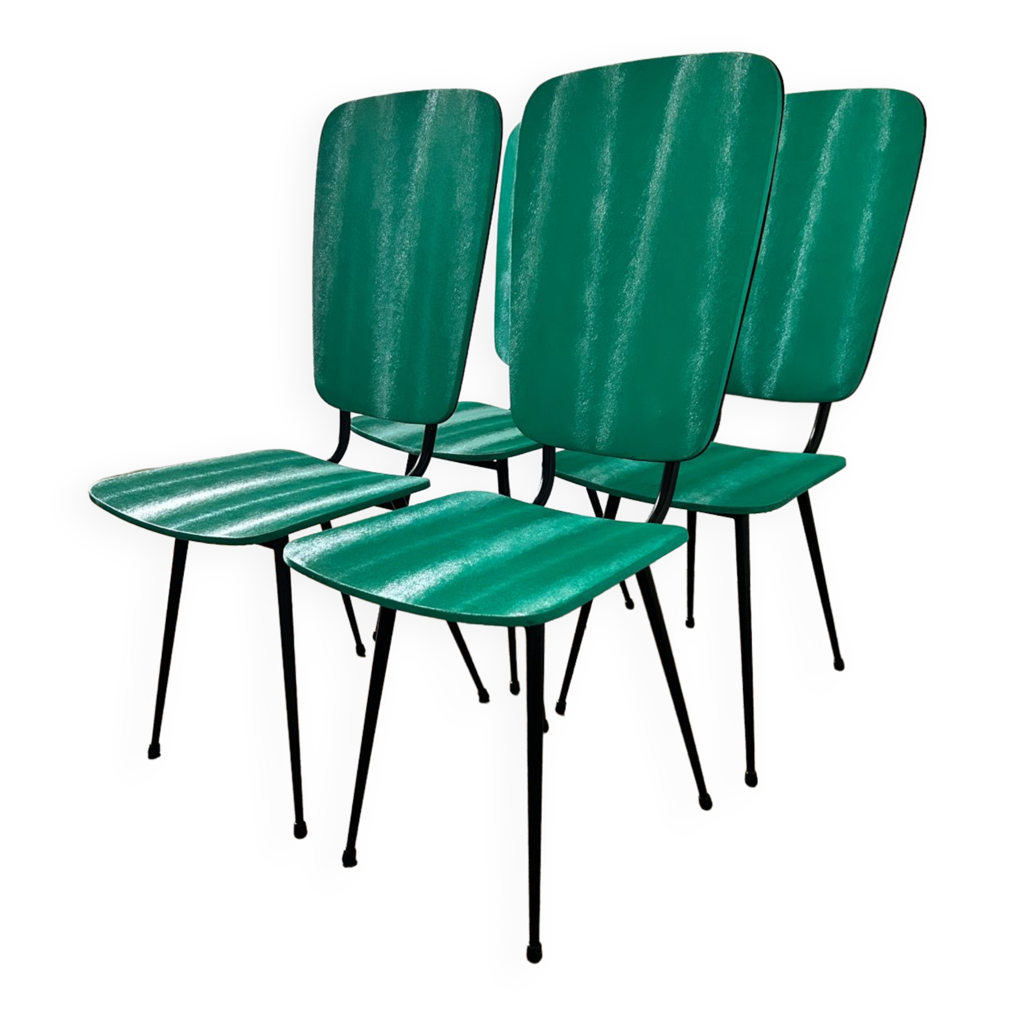 Green skai chairs from the 1950s