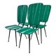 Chaises skaï vert années 50