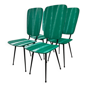 Green skai chairs from the 1950s