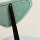 Mid-century heart-shaped chair in mixed green and blue velvet, Europe, 1960s.