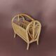 Vintage wicker and bamboo magazine rack