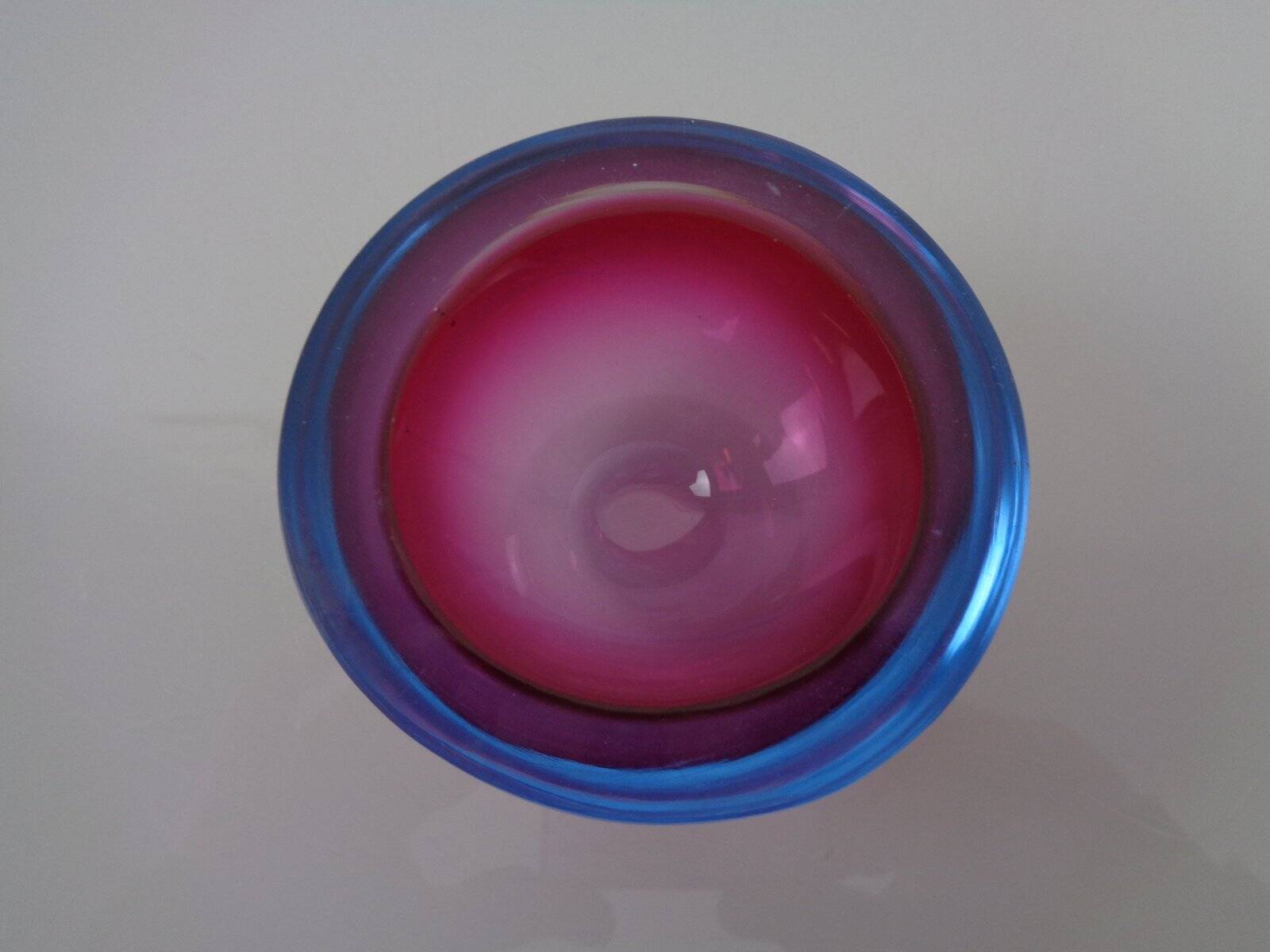 Sommerso Murano Glass Ashtray, Italy, 1960s