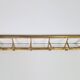 Vintage Art Deco Brass Wall Coat Rack with Folding Hooks, 1930