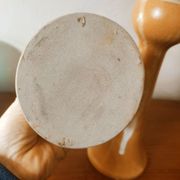 Duo de bougeoirs en grès satiné