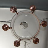 Scandinavian copper ceiling lamp with candles