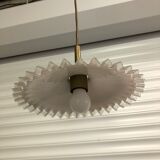 Brass and opaline pendant lamp