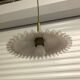Brass and opaline pendant lamp