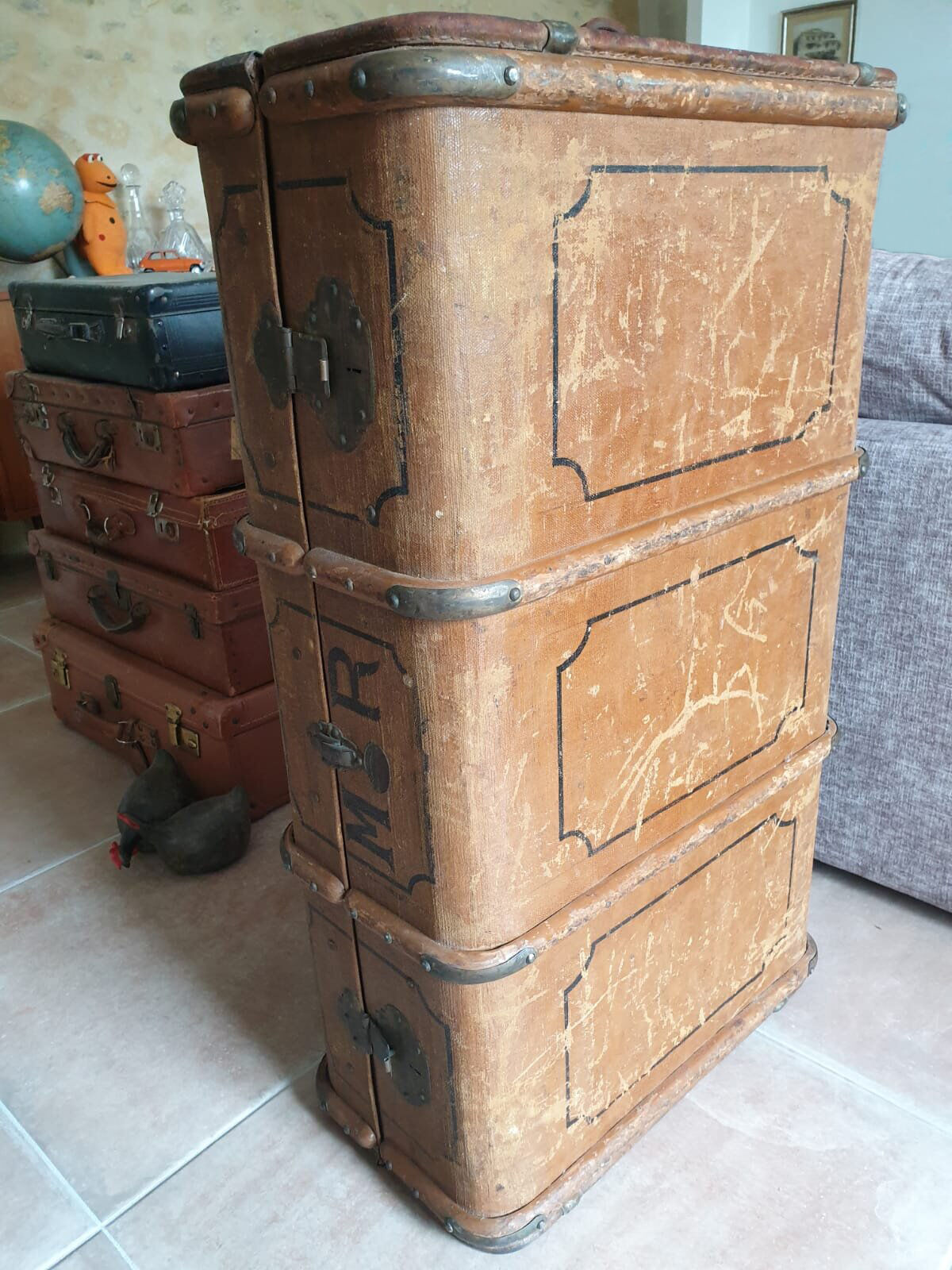 Old travel trunk