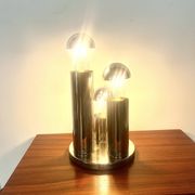 Space Age chrome table lamp – Attributed to Gaetano Sciolari for B