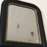 Miroir Louis Philippe Ancien En Noir Et Or France Fin 19e Siècle