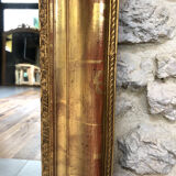 Mirror Louis-Philippe floral decoration period 19th gilded with gold leaf 102cm / 77,5cm