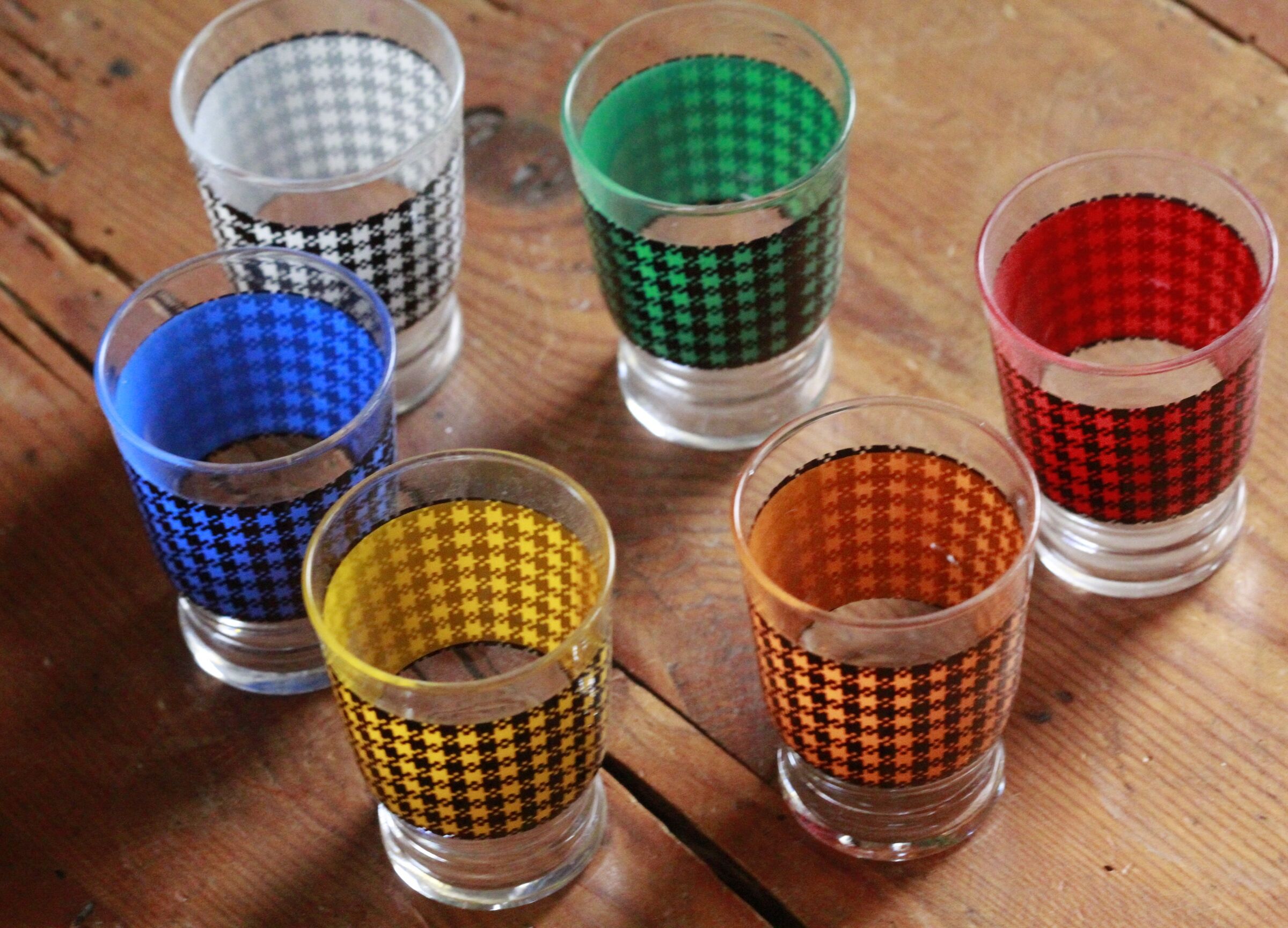 Set of 6 antique glasses