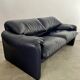 Maralunga sofa designer Vico MAGISTRETTI cassina in vintage midnight blue leather