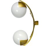 Pair of brass and glass